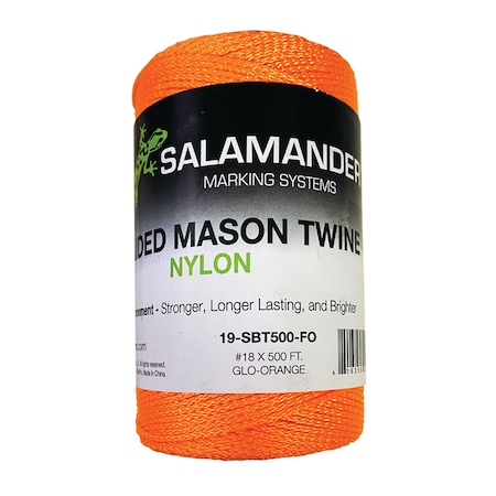 Sitepro Braided Twine, Flo Orange, 500ft, 12PK 19-SBT500-FO